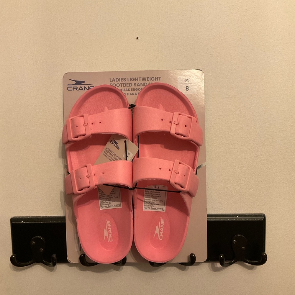 Woman’s Lightweight Double-Buckle Sandal Slides - Pink